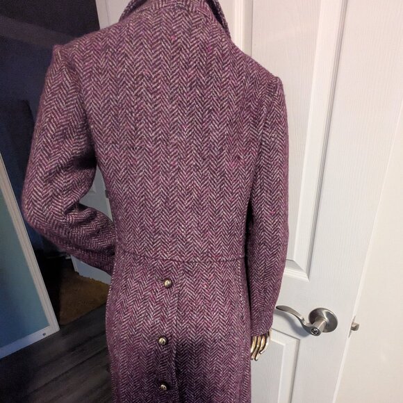 Women's Purple Pea Coat - Picture 6 of 10